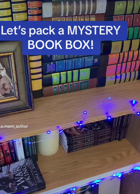 Packing a mystery book box with swag, 3 limited edition signed paperbacks, and 1 full-size gift item. All items will be the author's choice.