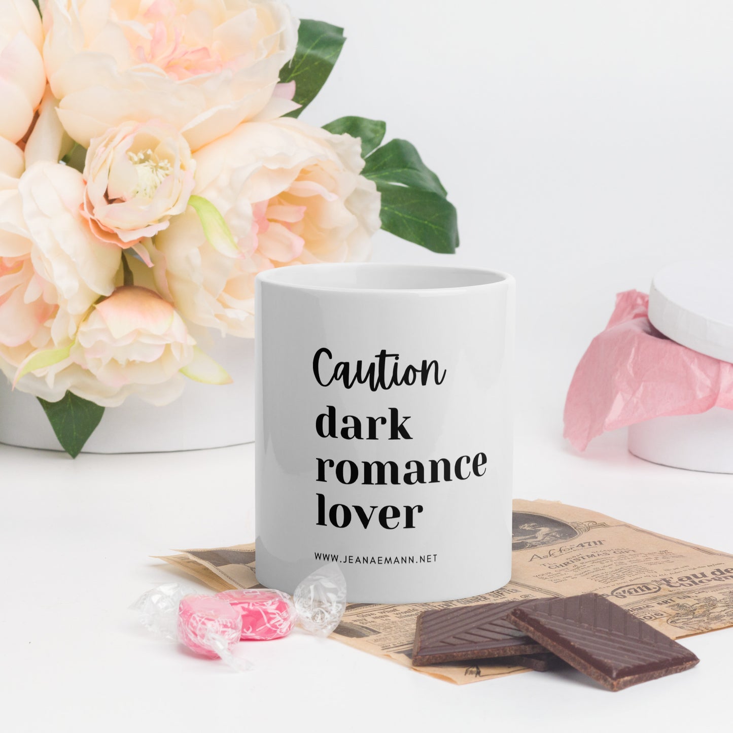 Caution dark romance lover mug